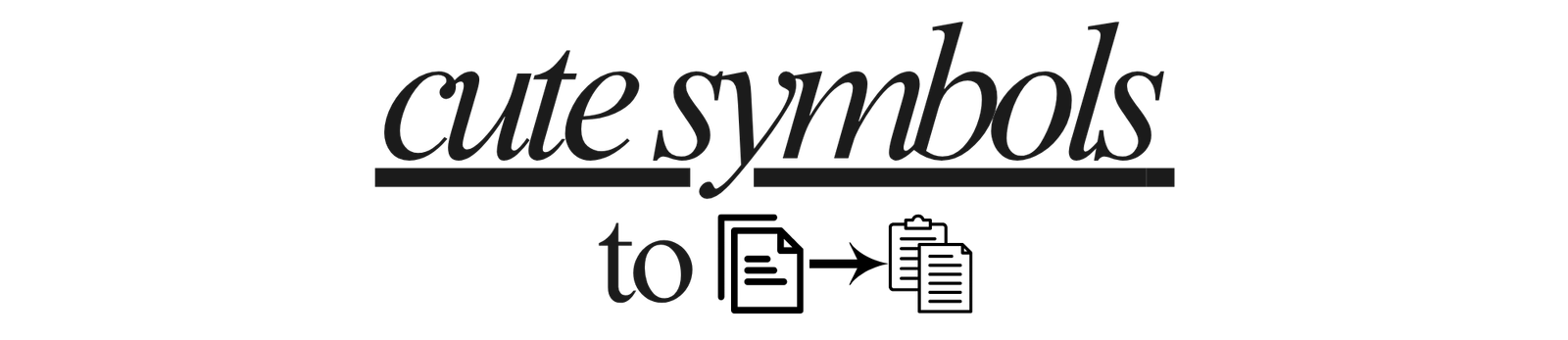 Cute Symbols Copy and Paste